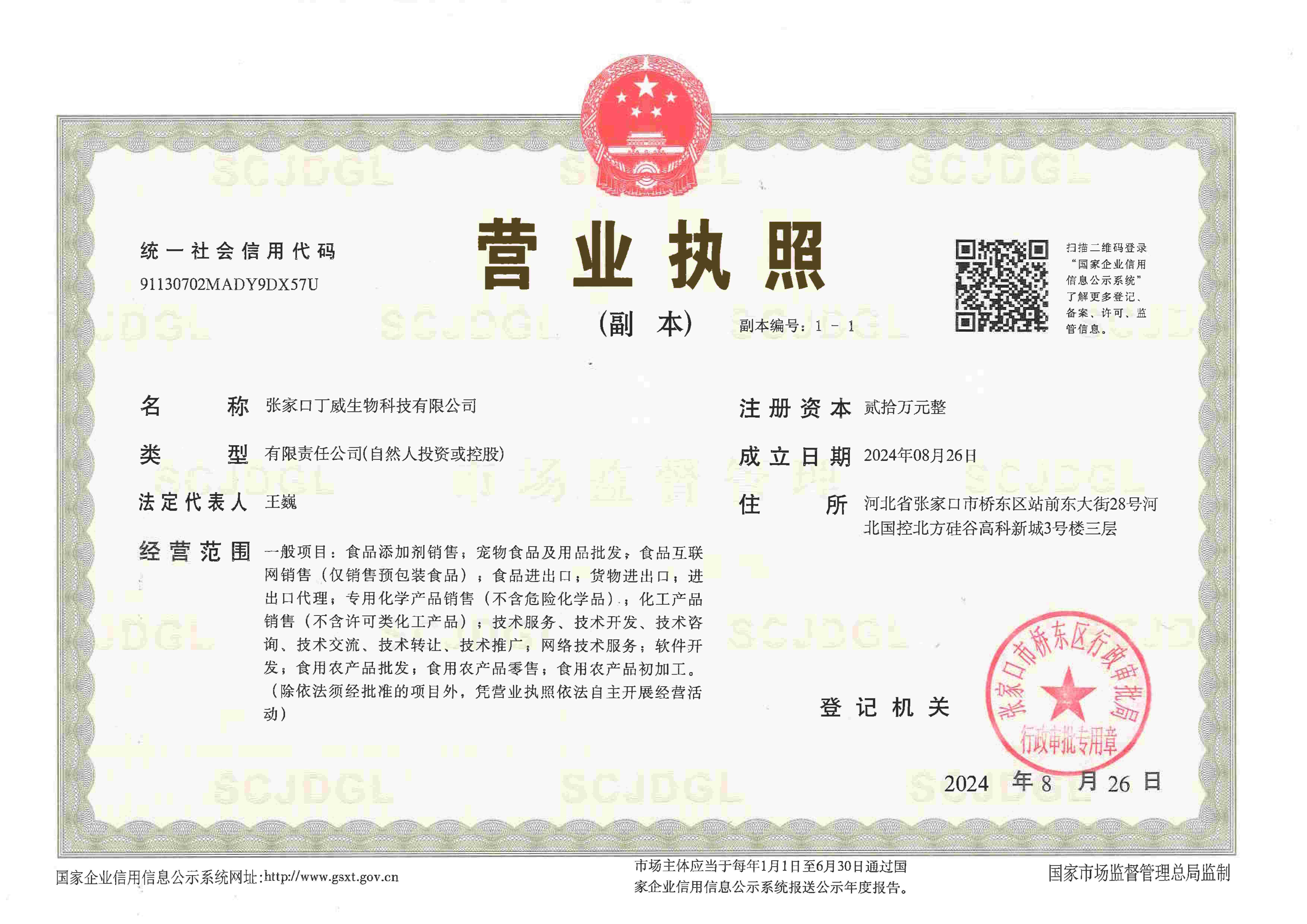 DinWeys Business License